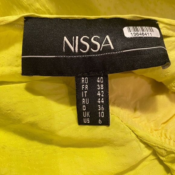 NISSA Ruffled Faux Wrap Dress Size 6 - Picture 8 of 8